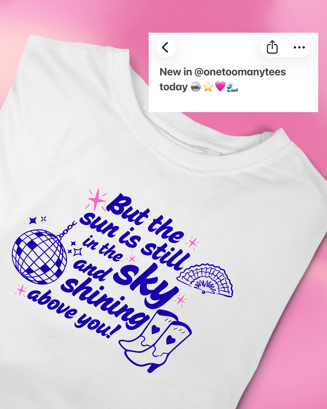 The Sun in the Sky Baby Tee - Blue