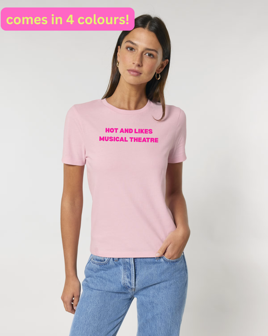 The Hot and Likes Musical Theatre Baby Tee Hot Pink