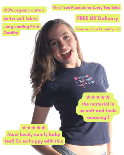 The Disco Ball White Baby Tee