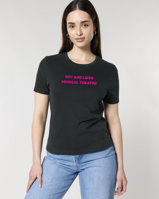 The Hot and Likes Musical Theatre Baby Tee Hot Pink