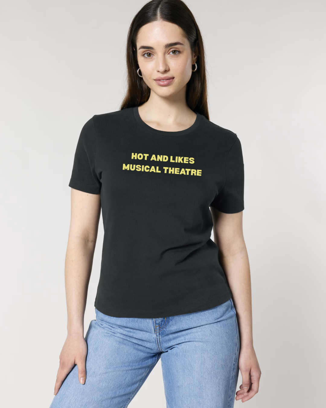 The Hot and Likes Musical Theatre Baby Tee Yellow